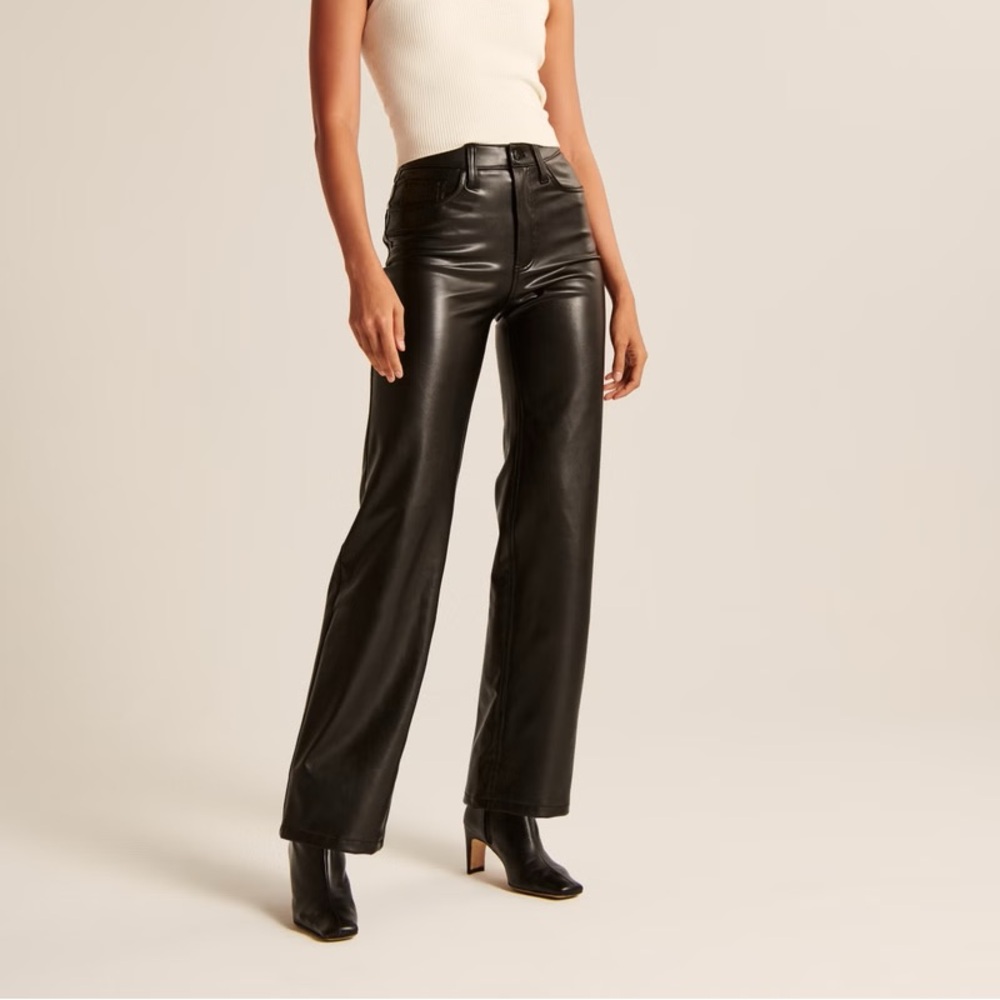 Abercrombie Vegan Leather 90s Relaxed Pant